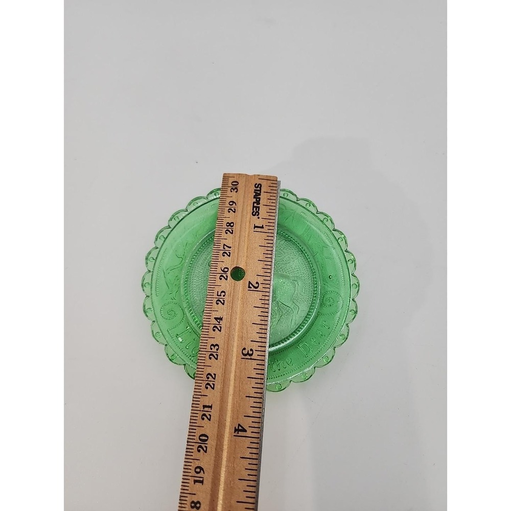 Lightfoot the Deer Whitetail Buck Art Glass Thornton Burgess Pairpoint Cup Plate - Picture 4 of 6